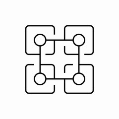 cryptocurrency blockchain icon sign vector
