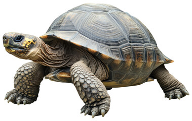 Obraz premium Giant Tortoise Isolated on Transparent Background.
