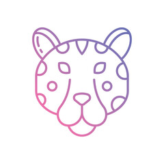 Leopard vector icon stock illustration