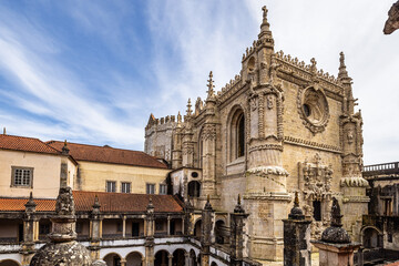 The Monastery of the Order of Christ, Convento de Cristo at the city of Tomar. Santarem District. Portugal.