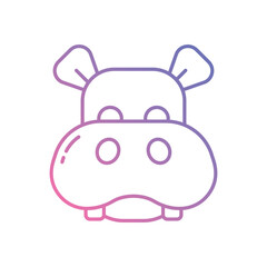 Hippo vector icon stock illustration
