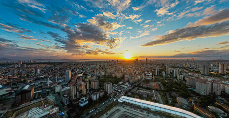 Atasehir District in Istanbul, Turkey. Ataşehir is a modern district with skyscrapers. Atasehir is...