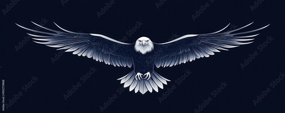 Poster minimalist eagle design with sharp angular features