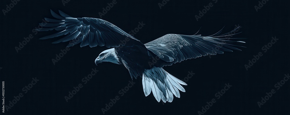 Poster minimalist eagle in sharp and angular composition