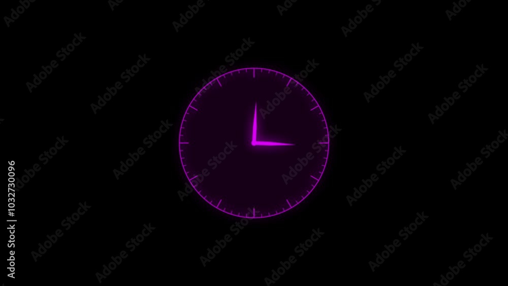 Aufkleber time clock isolated icon for watch design. clock icon in flat style, timer on black background.