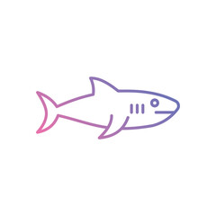 Fototapeta premium Shark vector icon stock illustration