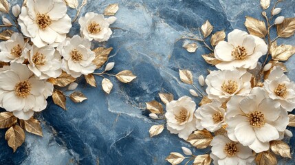 Elegant Floral Design with Gold Accents