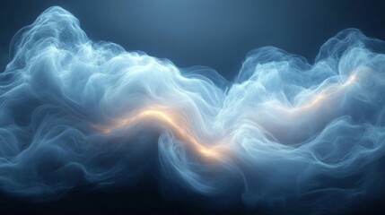 Fototapeta premium Abstract Dreamy Cloudscape with Glowing Light