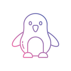 Penguin vector icon stock illustration