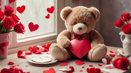 AI-generated image of Valentine’s Day theme, a celebration of love and affection