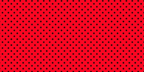 Black polka dots pattern on red background, red polka dots wallpaper