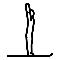 mountain pose tadasana yoga line icon vector. mountain pose tadasana yoga sign. isolated contour symbol black illustration