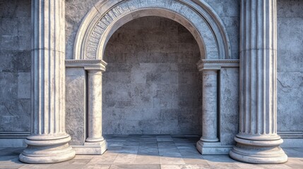 Ancient Stone Archway and Columns