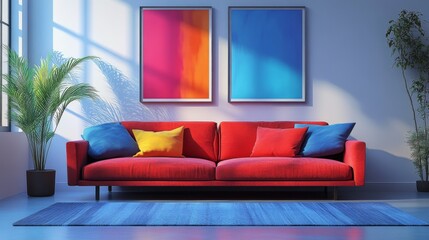 Vibrant Modern Living Room Decor