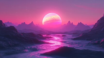 Futuristic Alien Landscape