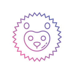 Hedgehog vector icon stock illustration