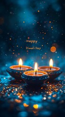 Happy Diwali day text background