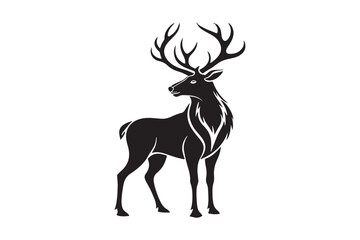 Elk Silhouette Vector Design – Wildlife Graphic for Merchandise, Print Files, and Creative Branding