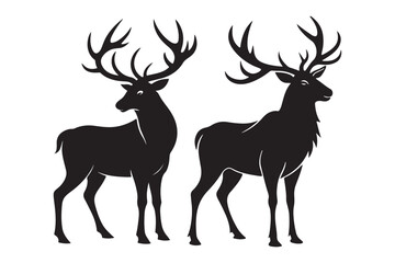Elk Silhouette Vector Design – Wildlife Graphic for Merchandise, Print Files, and Creative Branding