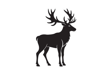 Elk Silhouette Vector Design – Wildlife Graphic for Merchandise, Print Files, and Creative Branding