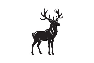 Elk Silhouette Vector Design – Wildlife Graphic for Merchandise, Print Files, and Creative Branding
