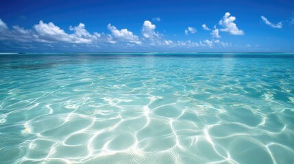 Sparkling Blue Waters under Bright Sky