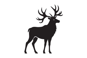 Elk Silhouette Vector Design – Wildlife Graphic for Merchandise, Print Files, and Creative Branding