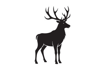 Elk Silhouette Vector Design – Wildlife Graphic for Merchandise, Print Files, and Creative Branding