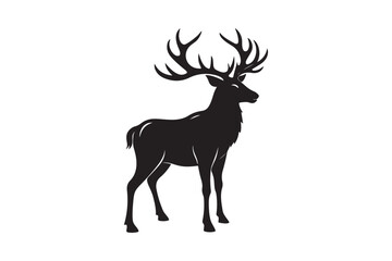 Elk Silhouette Vector Design – Wildlife Graphic for Merchandise, Print Files, and Creative Branding