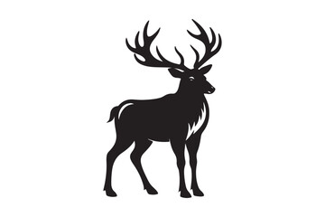 Elk Silhouette Vector Design – Wildlife Graphic for Merchandise, Print Files, and Creative Branding