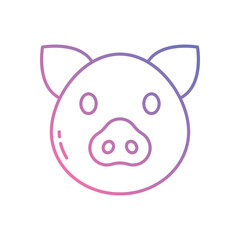 Pig vector icon stock illustration