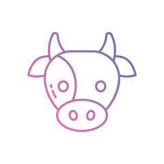 Cow vector icon stock illustration