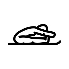 seated forward bend paschimottanasana yoga line icon vector. seated forward bend paschimottanasana yoga sign. isolated contour symbol black illustration