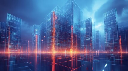 Futuristic Digital Cityscape