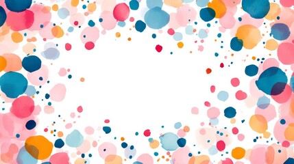 Colorful Watercolor Confetti Background