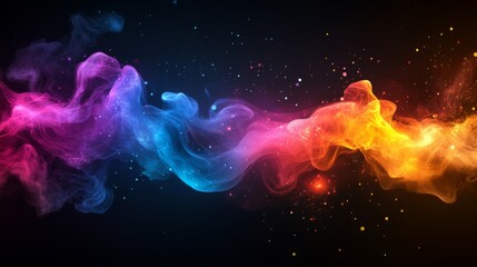 Obraz premium Colorful Smoke Wave Art
