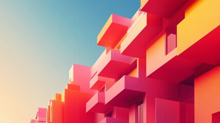 Fototapeta premium Colorful Geometric Architecture