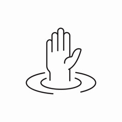 help sea hand icon sign vector