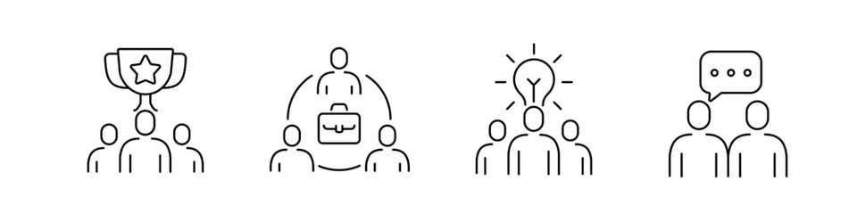 Team icon. Teamwork icon set.