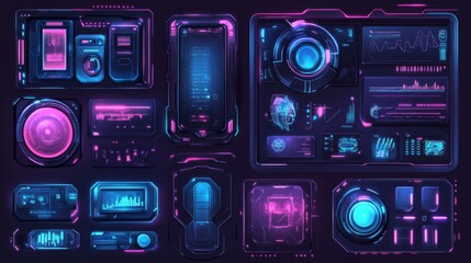 Fototapeta premium Futuristic User Interface Display