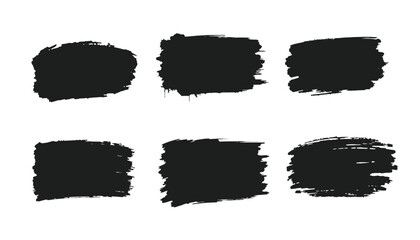 Black brush strokes in distressed grunge style