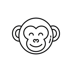 Monkey vector icon stock illustration