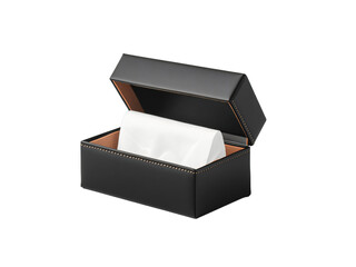 Black box with paper napkins on transparent background. PNG clipart for table setting, sneezing people, sickness and flu