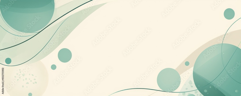 Aufkleber abstract light blue and green background with geometric shapes and wave patterns for modern design