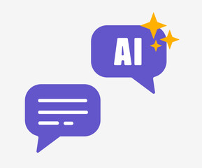 Artificial intelligence chatbot illustration