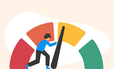 Controlling influencing measure score meter illustration 