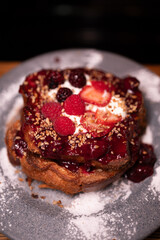 Traditional typical Mexican food, Mexican gastronomy concept. Tacos, chilaquiles, Mexican tradition.