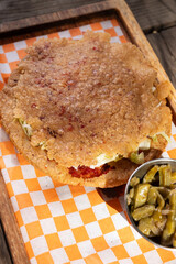 Traditional typical Mexican food, Mexican gastronomy concept. Tacos, chilaquiles, Mexican tradition.