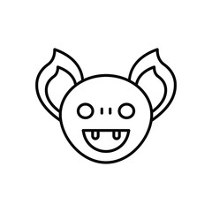 Bat vector icon stock illustration