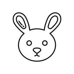 Obraz premium Rabbit vector icon stock illustration